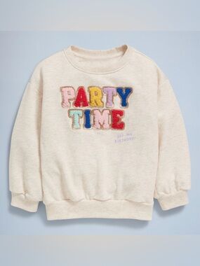 Old Navy Toddler Girls Birthday French-Terry Graphic Sweatshirt (Size: 4T)